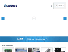 Tablet Screenshot of irience.com